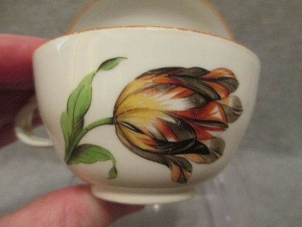 Tasse Et Soucoupe Tulipe Macolini En Porcelaine De Meissen 1774- 1814 