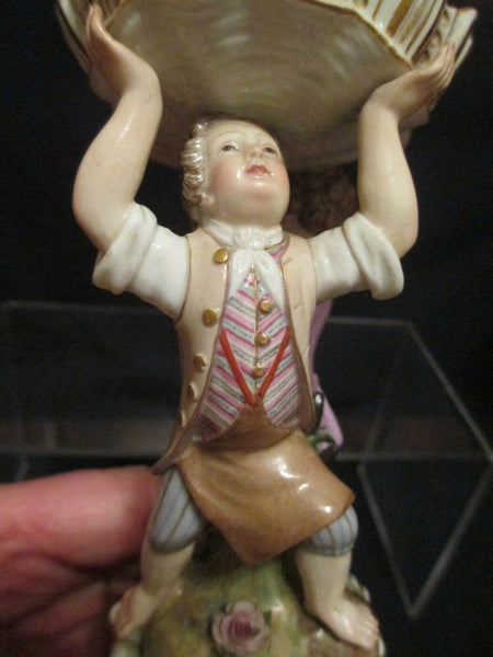 Meissen Figural Salt Cellar 19th C