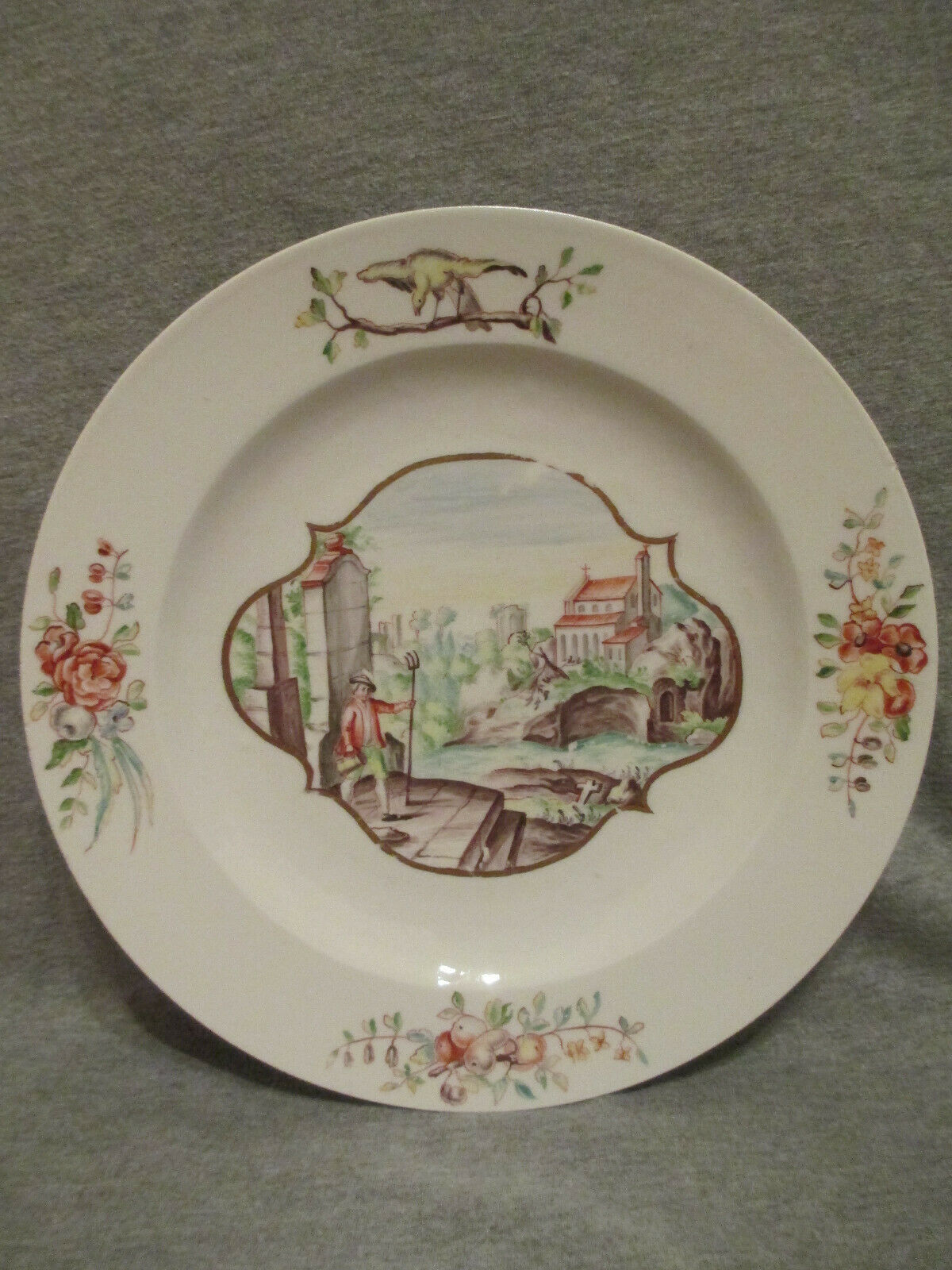 Meissen Porcelain Hausmaler Dinner Plate 1750