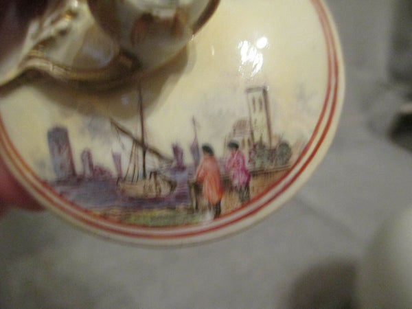 Meissen Porcelain Continuous kauffahrtei Scene Teapot 1735