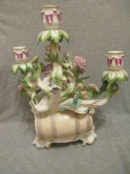 Meissen Porcelain Large Season Candelabra "Winter" 18th C