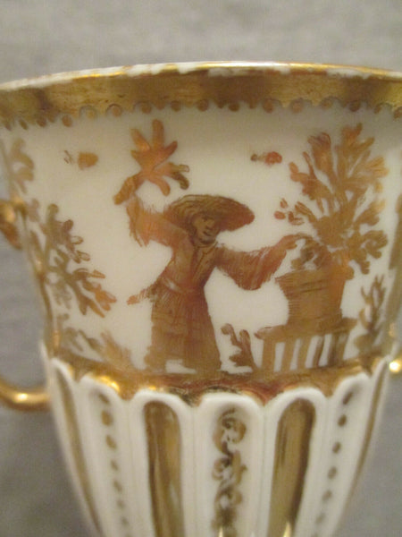 Meissen Porcelain Botteger Chinoiserie Beaker,  Bartholomäus Seuter 1725  (2)