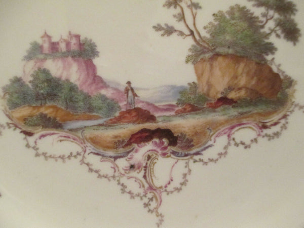 Assiette Scenice En Porcelaine De Ludwigsburg Des Années 1700 (3)