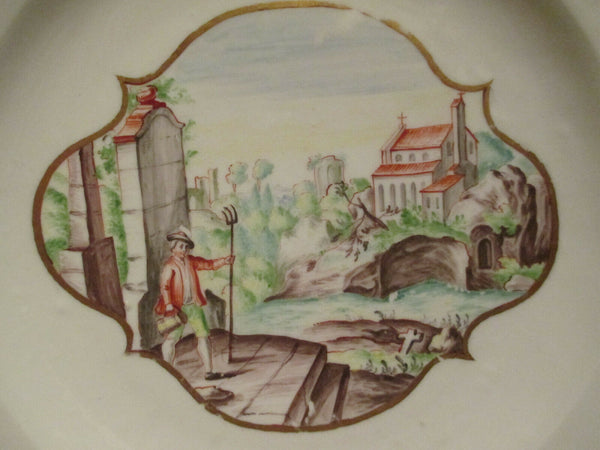 Assiette Plate Hausmaler En Porcelaine De Meissen 1750 