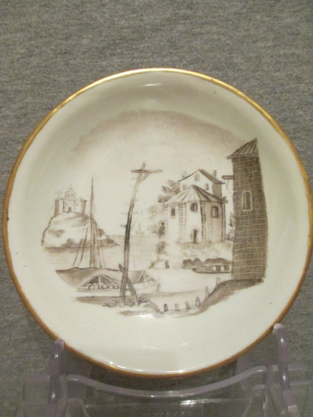Porcelaine Du Paquier, Bol à Thé Et Soucoupe Schwarzlot 1730 