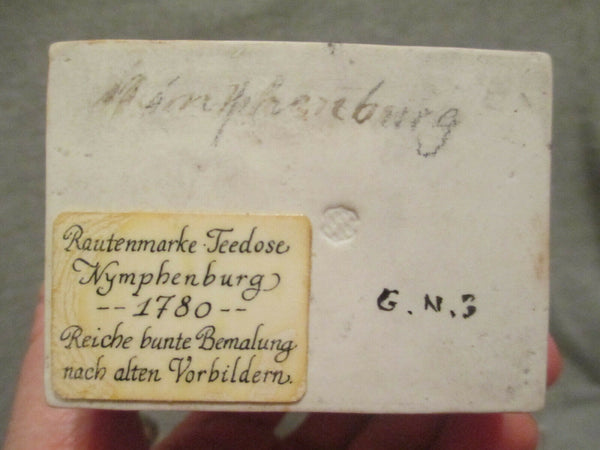 Nymphenburg Porzellan Teedose Teedose, 1780 Sehr selten! 
