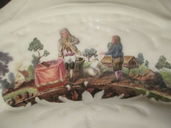 Plateau Des Mineurs En Porcelaine De Meissen (Très Grand) 18ème Très Rare