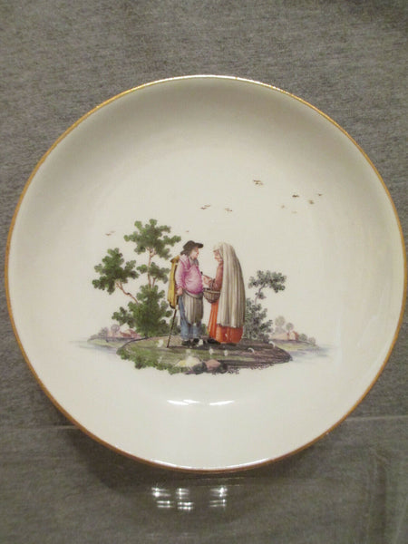 Meissener Tenniers-Szene-Tasse und Untertasse aus Porzellan, 1. Klasse, 1740er Jahre (Nr. 3)