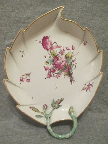 Nymphenburg Porcelain Large Leaf Dish 1750