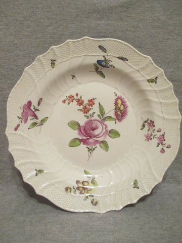 Vienna Porcelain Floral Soup Plate 18th C
