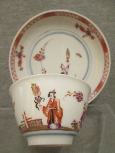 Meissen Porcelain Stadler Tea Bowl and Saucer 1735