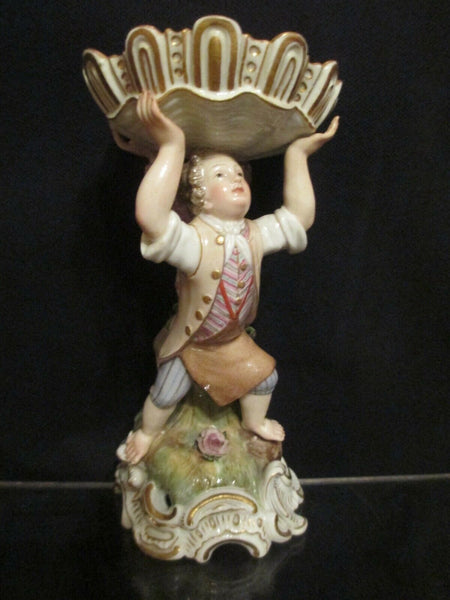 Meissen Figural Salt Cellar 19th C