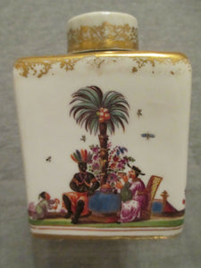 Meissen Porcelain, Chinoiserie and Amazonia Tea Caddy, 18thC Very Rare