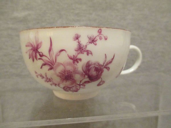 Tasse à Thé Florale Puce En Porcelaine De Meissen 1740