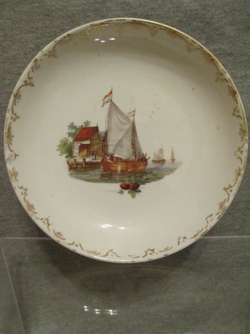 Den Haag / Hague Porcelain Harbour Scene Saucer 18th C