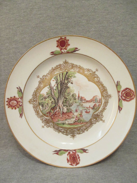 Assiette Plate Hausmaler En Porcelaine De Meissen 1740 