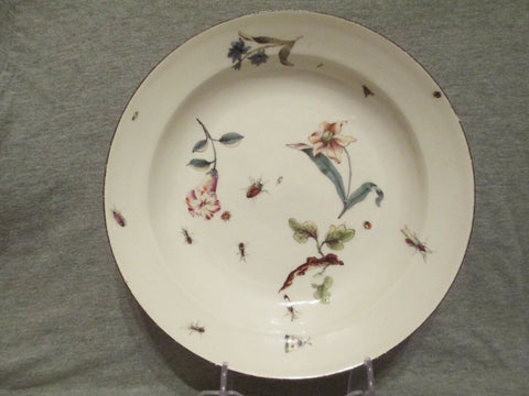 Meissen Porcelain  Soup Bowl with Klinger Bugs and Flowers 1740