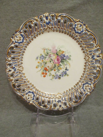 Sevres Porcelain Breakthrough Plate  1770