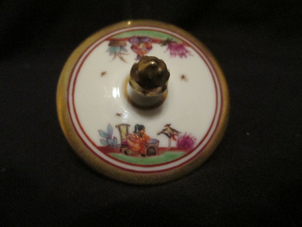 Meissen Porcelain Chinoiserie Pot Lid Early 1700"s