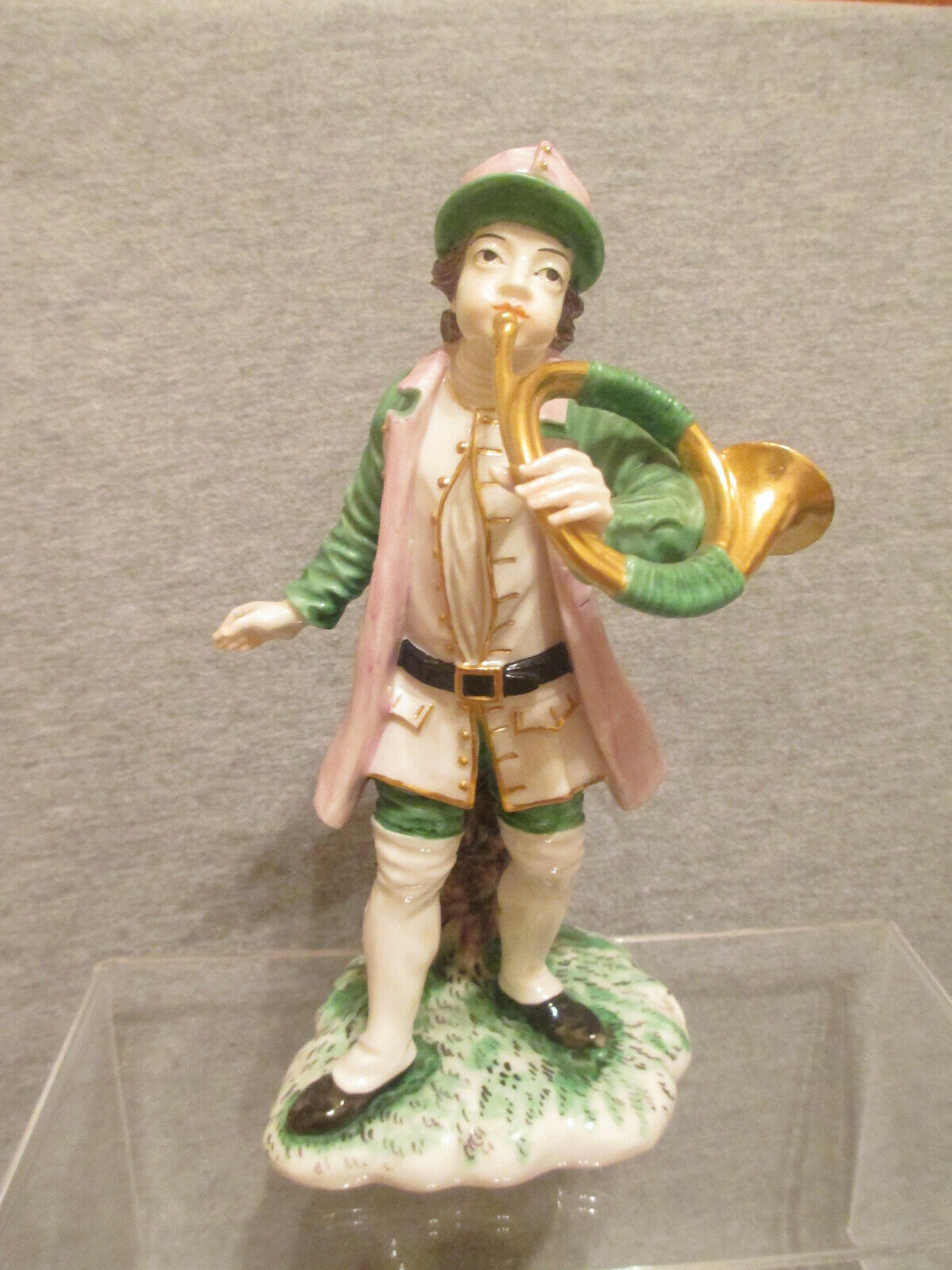Nymphenburg Porcelain Huntsman with Horn.. circa 1930... Rare Figure! (1)