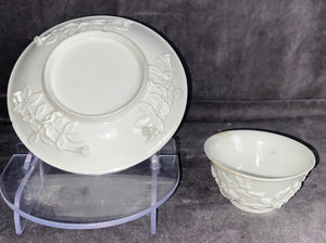 Meissen Porcelain Boettger Rosen- Laub Tea Bowl & Saucer 1713-1715