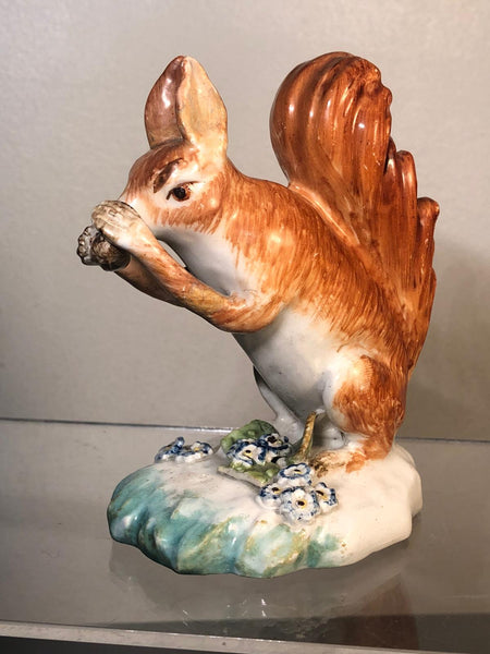Derby Porcelain Pair of Seated Squirrels, 1770