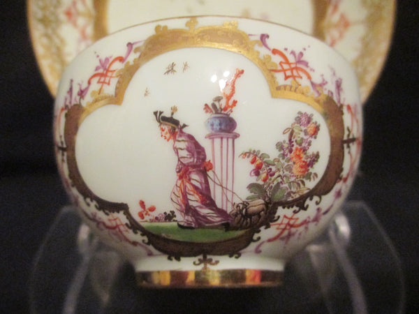 Meissen Chinoiserie Teeschale und Untertasse 1735. 