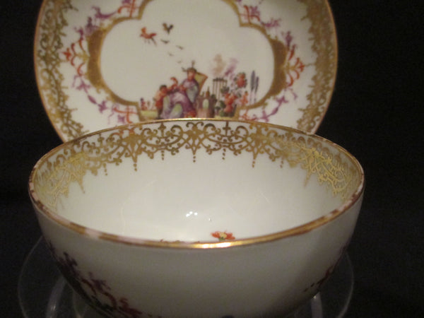 Meissen Chinoiserie Teeschale und Untertasse 1735. 