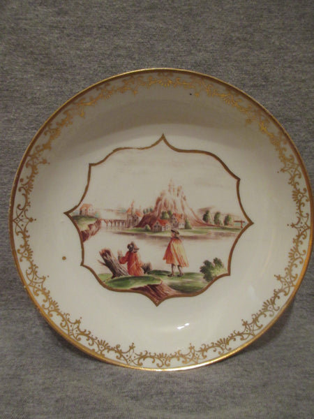 Meissen Hausmaler Tasse und Untertasse, um 1740.