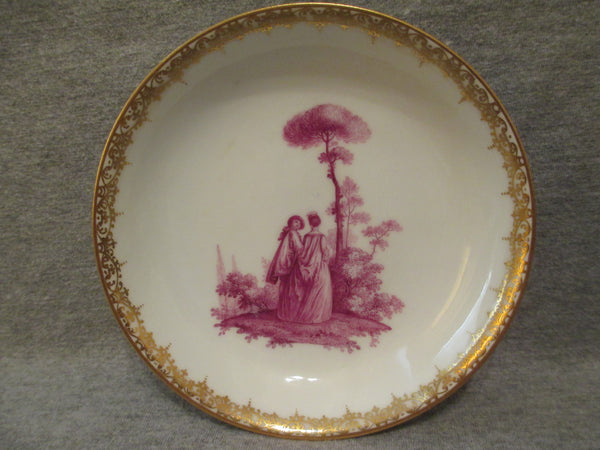 Meissen Scenic Tea Bowl & Saucer 1750.