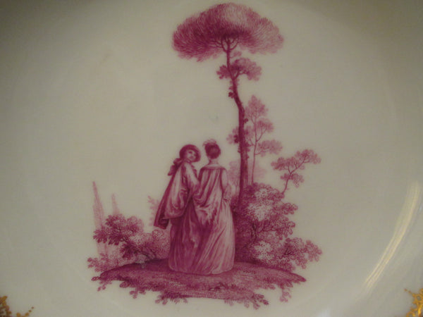 Meissen Scenic Tea Bowl & Saucer 1750.