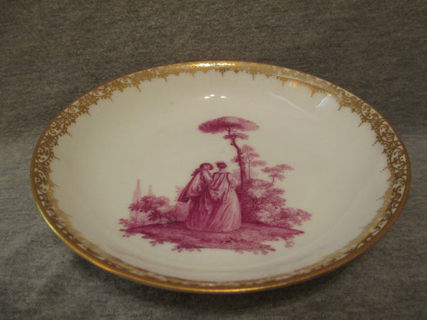 Meissen Scenic Tea Bowl & Saucer 1750.