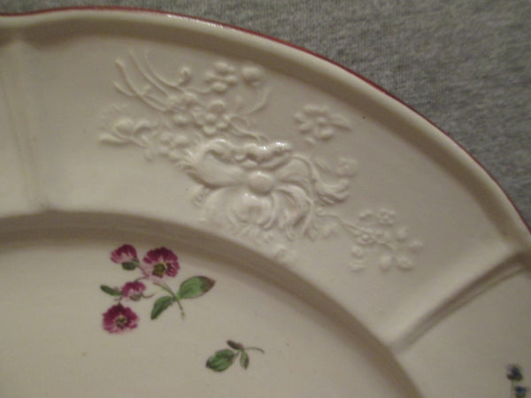 Frankenthal Moulded Dinner Plate, Carl Theodor.  (No3)