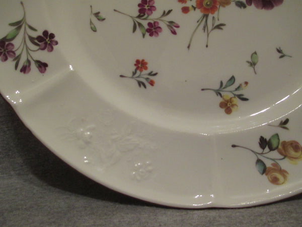 Frankenthal Moulded Dinner Plate, Carl Theodor (No 2)