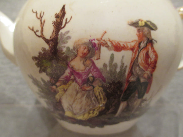 Théière Ludwigsburg avec couples amoureux années 1700