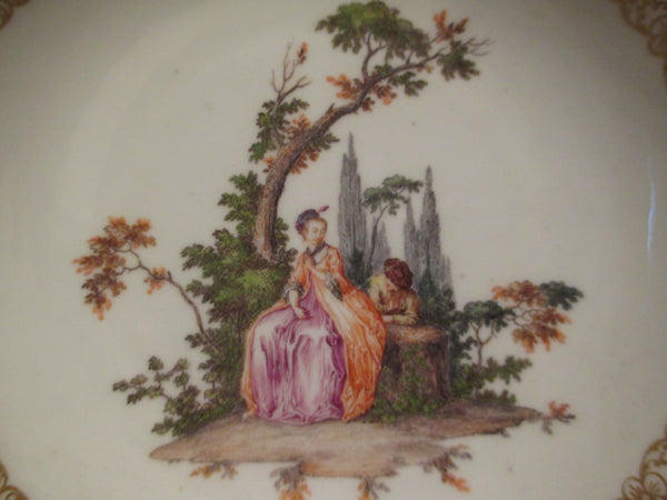 Meissen Courting Couples Soucoupe (No2) Années 1740