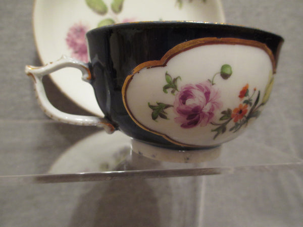 Meissen Early Cobalt Blue Cup & Saucer