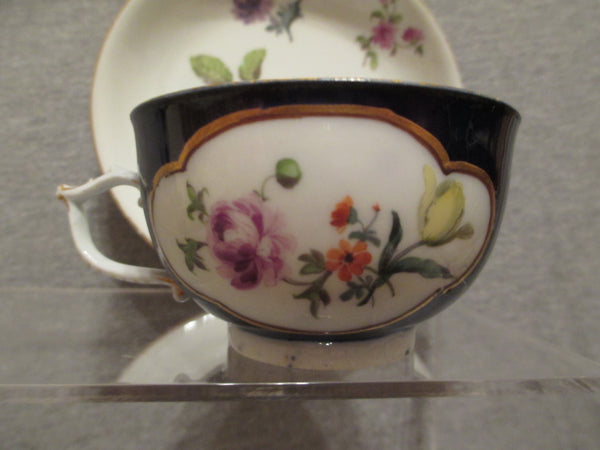 Meissen Early Cobalt Blue Cup & Saucer