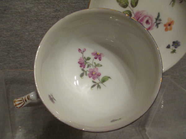 Meissen Early Cobalt Blue Cup & Saucer