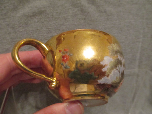 Meissen Gilt Putti Scene Cup 1700's