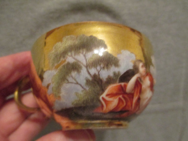 Meissen Gilt Putti Scene Cup Années 1700