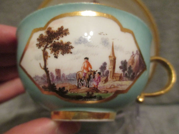 Tasse à thé et soucoupe Kauffahrtei en porcelaine de Meissen. 1730 (n°8)