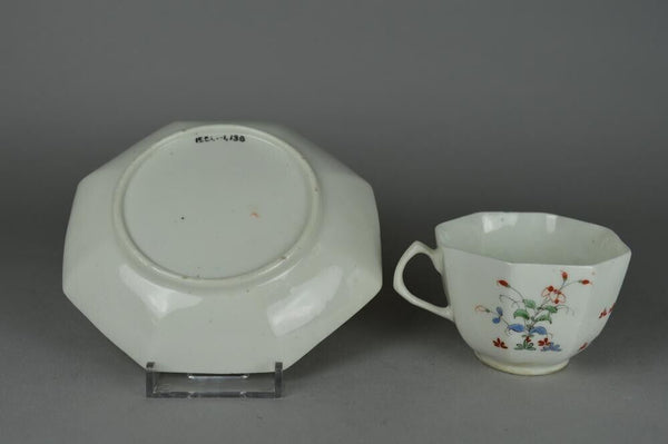 West Pans Teetasse aus Porzellan mit zwei Wachtelmustern. 1764-1777 
