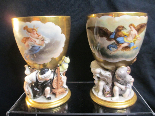 Gobelet doré en porcelaine KPM Berlin avec Putti (No2) 19ème siècle