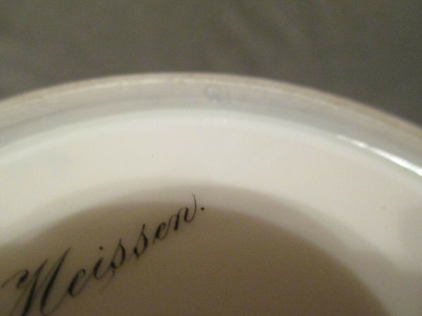 Meissen Porcelain Cobalt Lidded Coffee Can (scene of Meissen) 1780