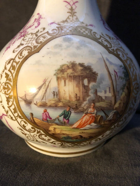 Flacon à Parfum Scénique Marcolini En Porcelaine De Meissen 1774 - 1813