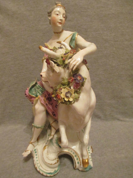 Derby Porcelain Figure of Europa and the Bull, Circa 1755, Very Rare