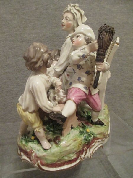 Frankenthal Porcelain Group Figure de la mère bienveillante, Carl Theodor, années 1770