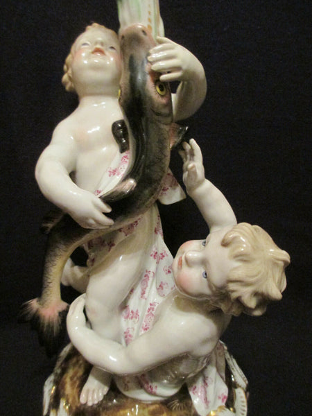 Meissen Porcelain Figural Candelabra 19th C