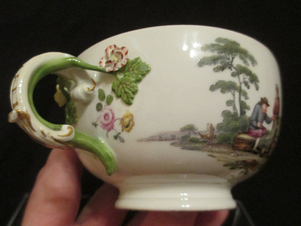 Meissen Porcelain Ecuelle with Tennier Scenes 1740.